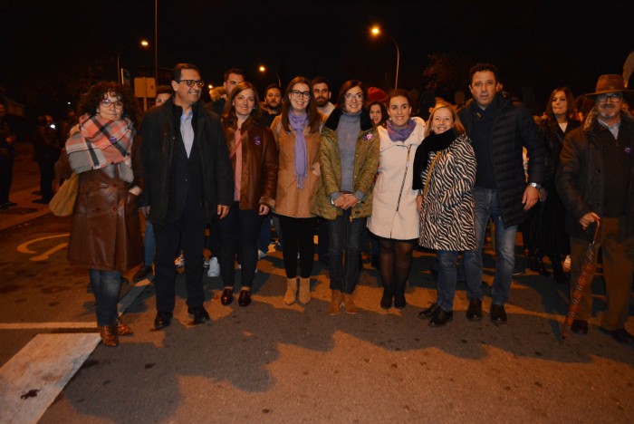 Ana Gómez al inicio de la manifestación