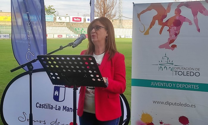 María Jesús Pérez en su intervención en la gala del deporte base