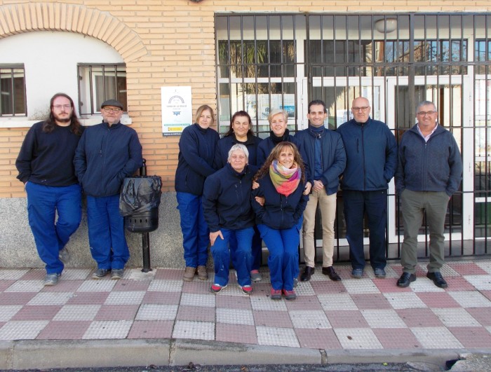 Jaime David Corregidor y Andrés Congostos con participantes en el Recual de Maqueda