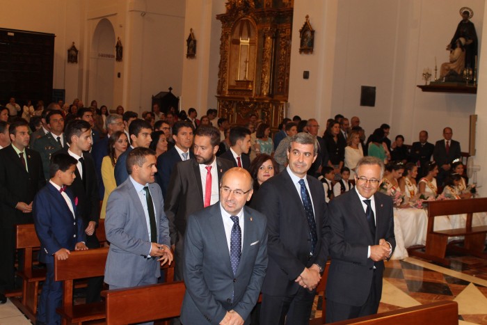 Imagen de Álvaro Gutiérrez en la ofrenda floral a la Virgen de Finibusterre