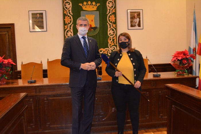 Imagen de Álvaro Gutiérrez y Tita García en el Ayuntamiento de Talavera de la Reina