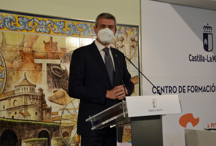 Álvaro Gutiérrez en un momento de su intervención en Talavera de la Reina