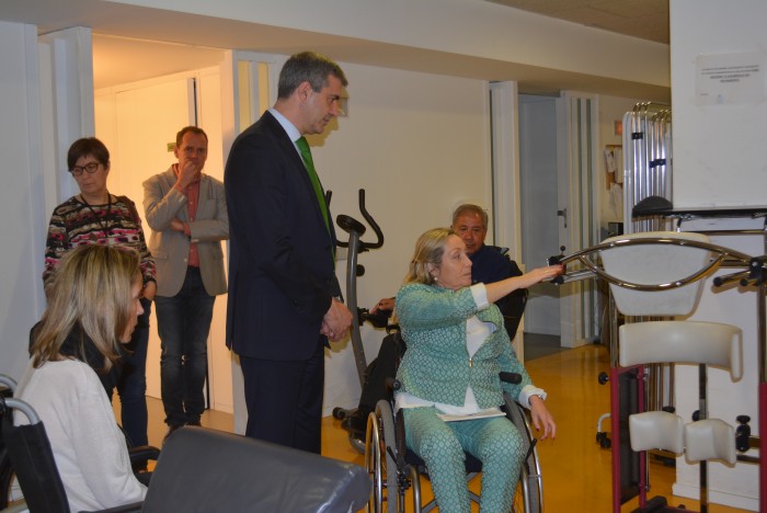 Álvaro Gutiérrez en el gimnasio de ADEMTO