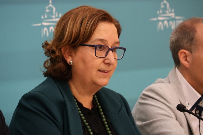 La presidenta en la rueda de prensa