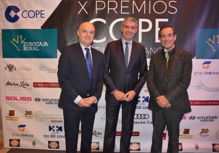 Imagen de Álvaro Gutiérrez con José Bono y Juan Carlos Santos
