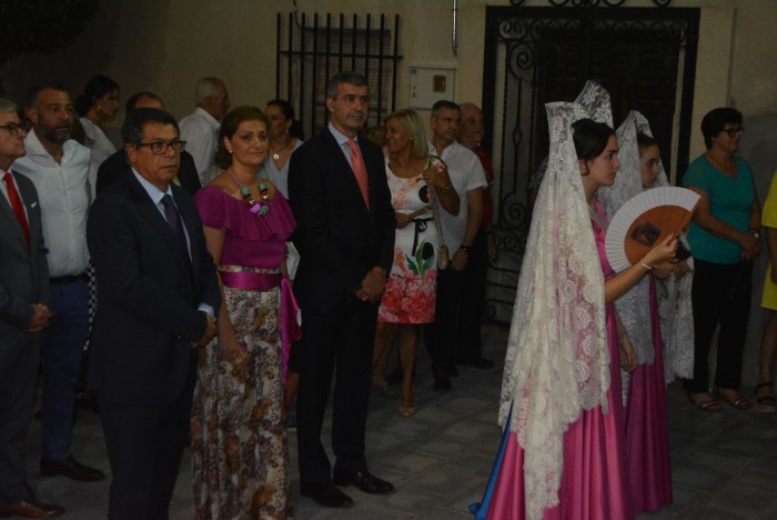 Álvaro Gutiérrez, María Ángeles García y Javier Nicolás en las fiestas patronales de Pantoja