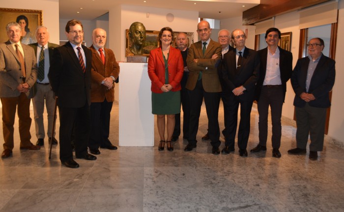 Imagen de María Ángeles García en la inauguración de la exposición homenaje a Romero Carrión