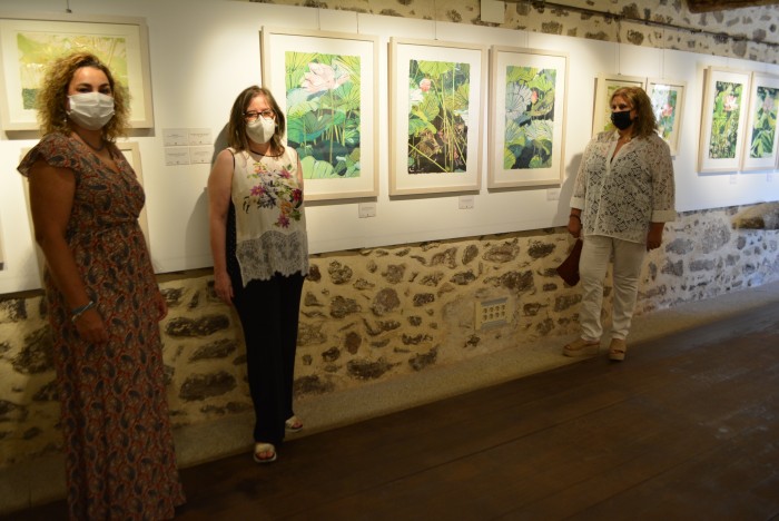 Cristina Cebas, con Gema Climent y Gema Calderón en la exposición