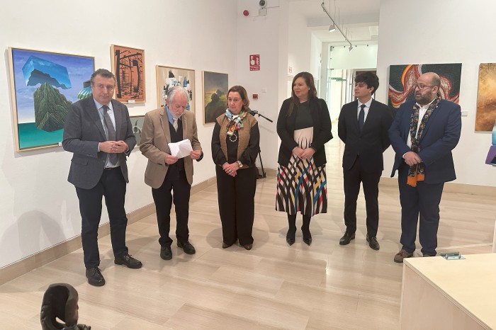 Imagen de Concepción Cedillo en la visita a la exposición