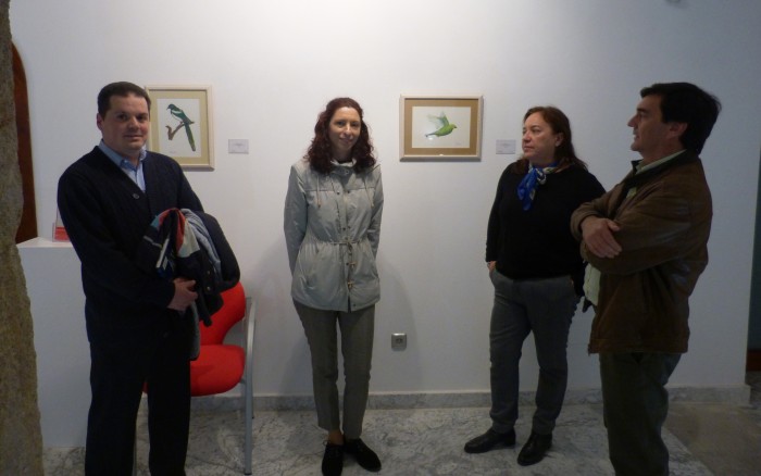 Yolanda Fernández en la inauguración de su exposición