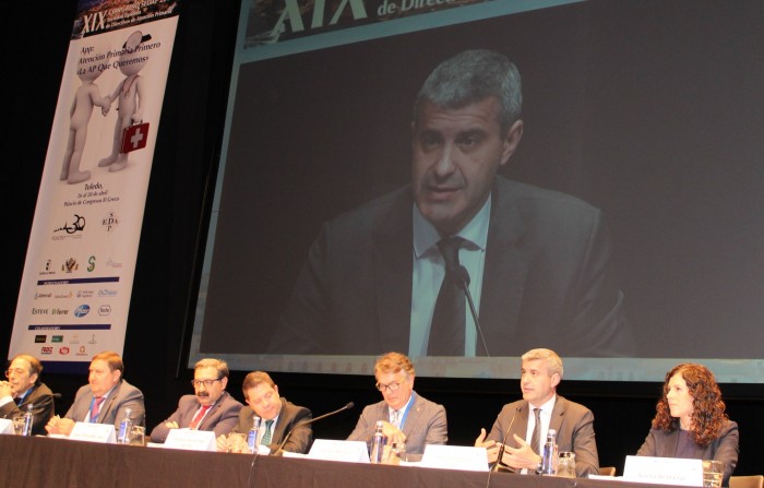 Imagen de Álvaro Gutiérrez durante su intervención en el Congreso de Directivos de Atención Primaria