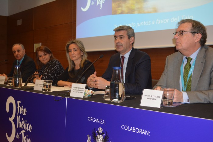 Imagen de Álvaro Gutiérrez durante su intervención en el Foro Ibérico del Tajo