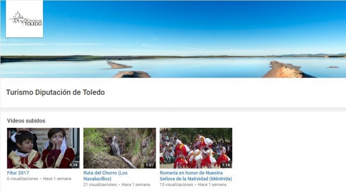 Imagen de Captura imagen canal Youtube Diputación Toledo