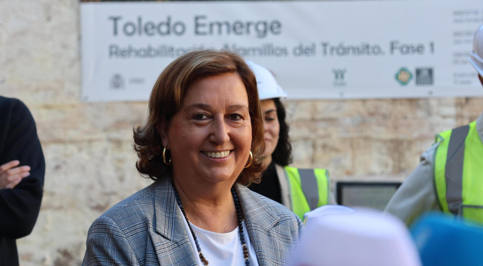 Concepción Cedillo en la visita a las obras de Alamillos del Tránsito