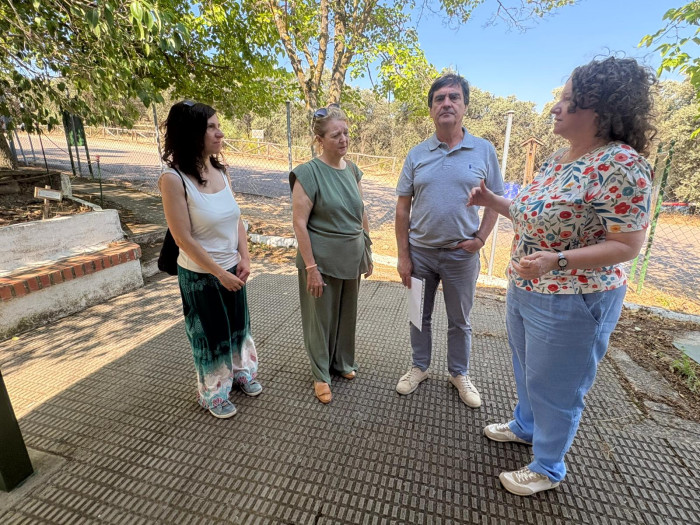 Marina García en su visita a La Portiña