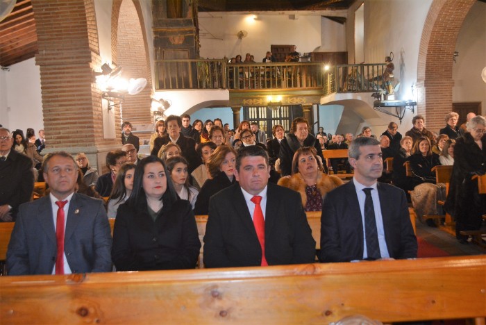 Álvaro Gutiérrez en un momento de la misa en honor a San Ildefonso y San Sebastián en La Mata