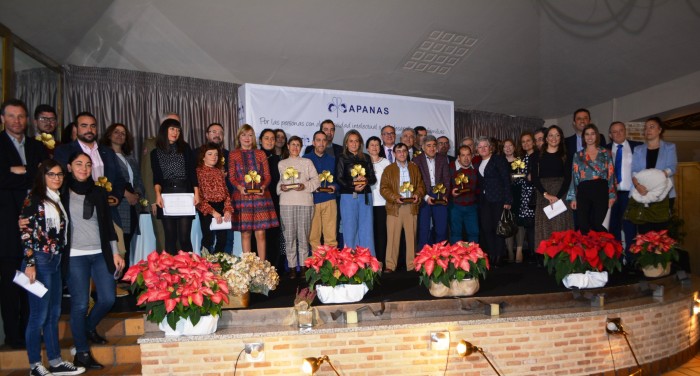 maría José Gallego con todos los premiados