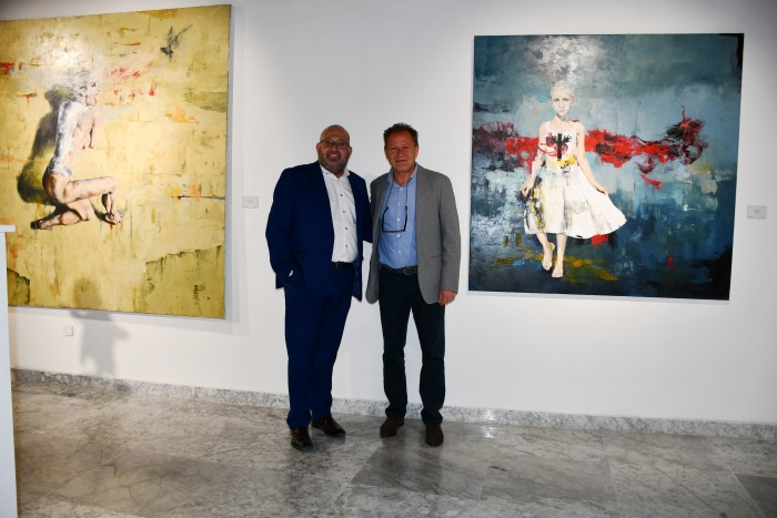 Tomás Arribas y Fernando Hervás en la inauguración