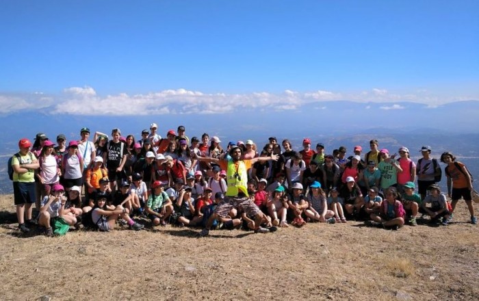 Participantes en el campamento infantil 2018