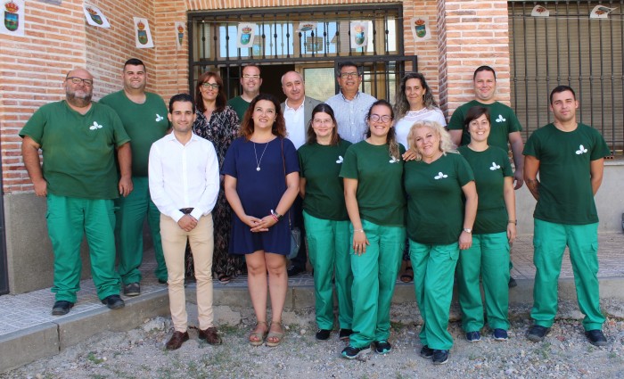 Imagen de Jaime David Corregidor y Javier Nicolás con el taller de Santo Domingo Caudilla