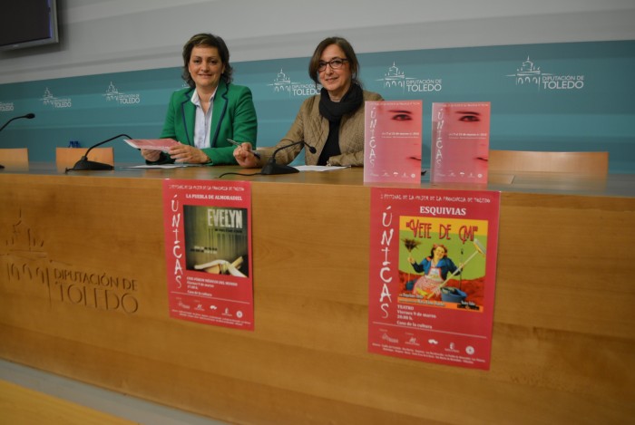 Maía Ángeles García y Ana Gómez en la presentación de Únicas