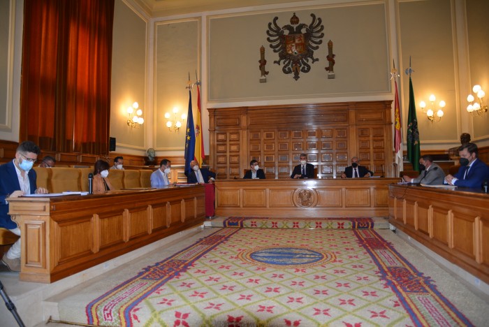 Momento del Pleno ordinario celebrado hoy en la Diputación