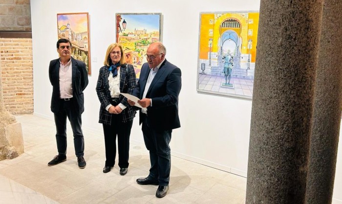 Imagen de Pedro Díaz en la inauguración de la exposición