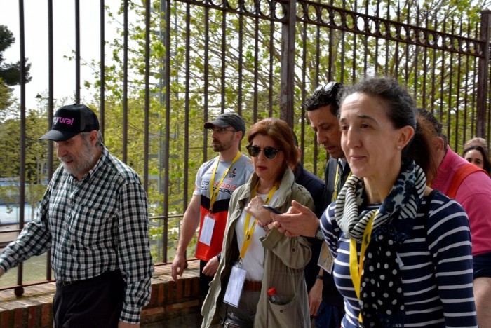 Elvira Manzaneque durante el recorrido