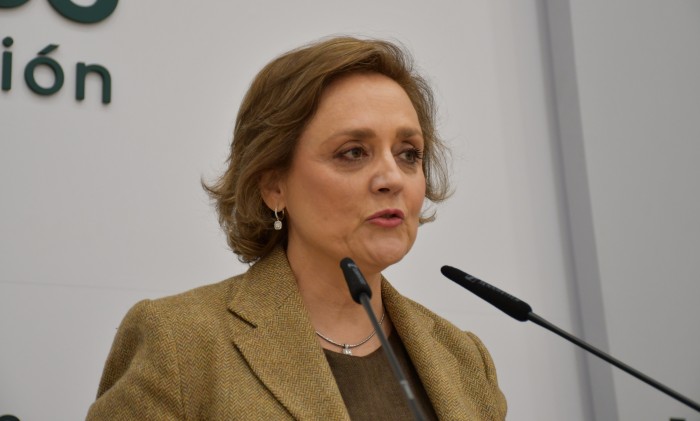 Soledad de Frutos en la rueda de prensa