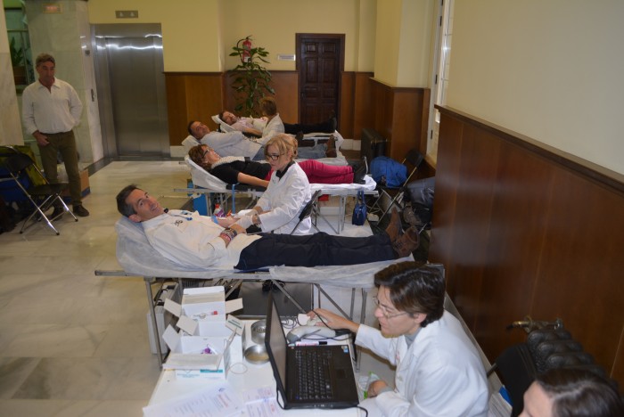 Donantes de sangre hoy en la Diputación de Toledo