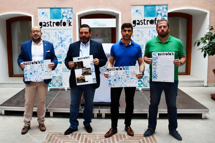 Imagen de 	Joaquín Romera, Tomás Arribas, Diego Martín y Jesús Torres en la presentación del cartel