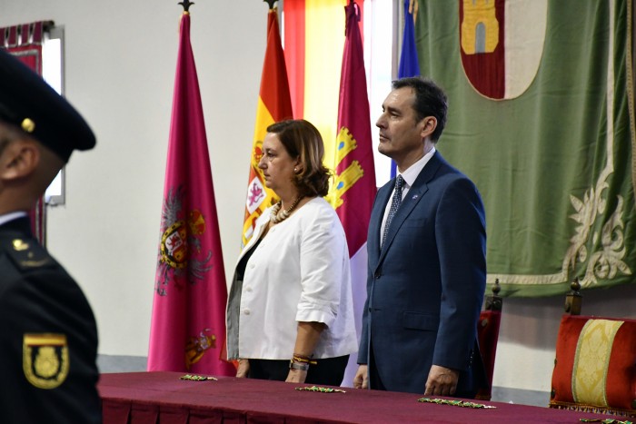 Imagen de La presidenta de la Diputación durante el acto de la Policía Nacional