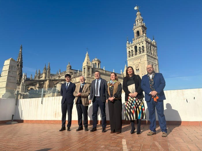 Imagen de Cedillo y Fernández de los Ríos en la azotea de la casa de la provincia