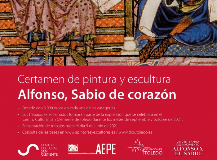 Cartel con concurso de pintura y escultura