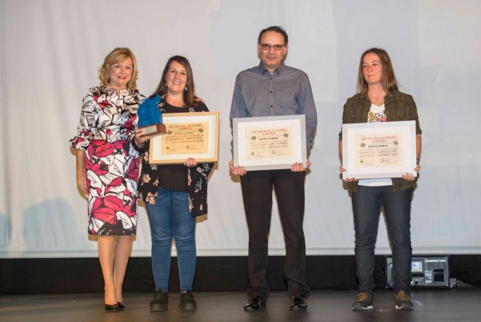 Imagen de María José Gallego en la entrega de premios