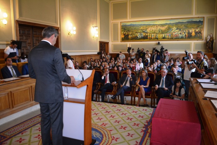 Imagen de Álvaro Gutiérrez durante su discurso
