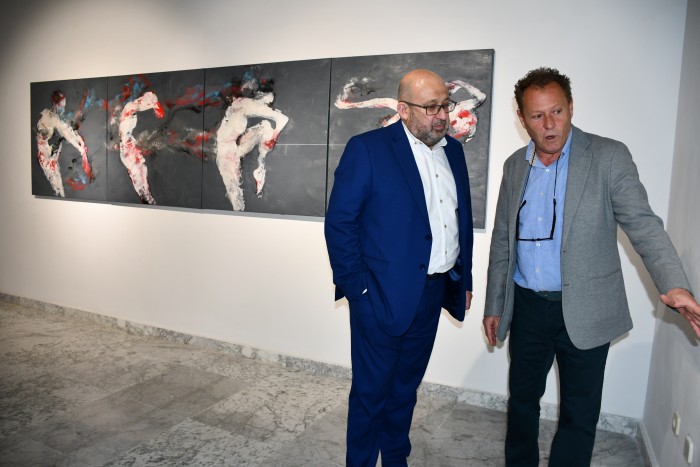 Tomás Arribas y Fernando Hervás en la inauguración