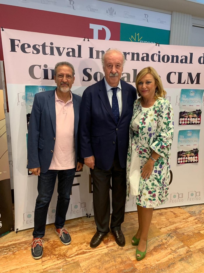 Imagen de María José Gallego con Vicente del Bosque