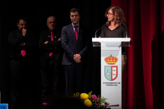 Imagen de Ana Gómez interviene durante el acto