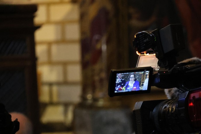 Imagen de  Cedillo en la rueda de prensa